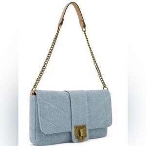 True Religion Light Blue Denim Shoulder Bag